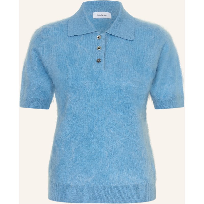 Darling Harbour Strick-Poloshirt Aus Cashmere blau