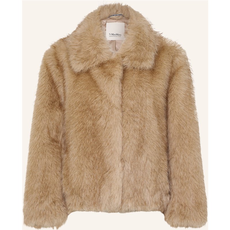 S Max Mara Kunstfell-Jacke Alce braun
