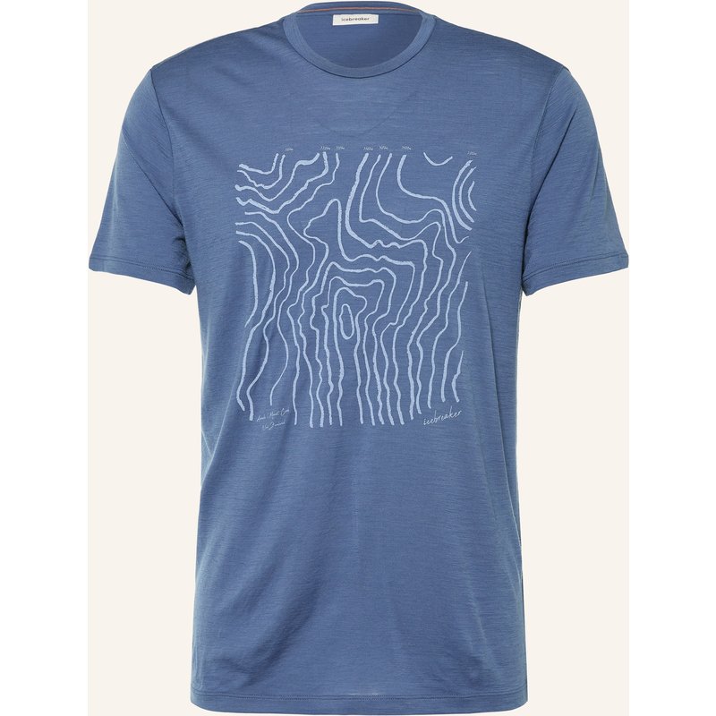 Icebreaker Funktionsshirt 150 Tech Lite Grt Hghts Aus Merinowolle blau