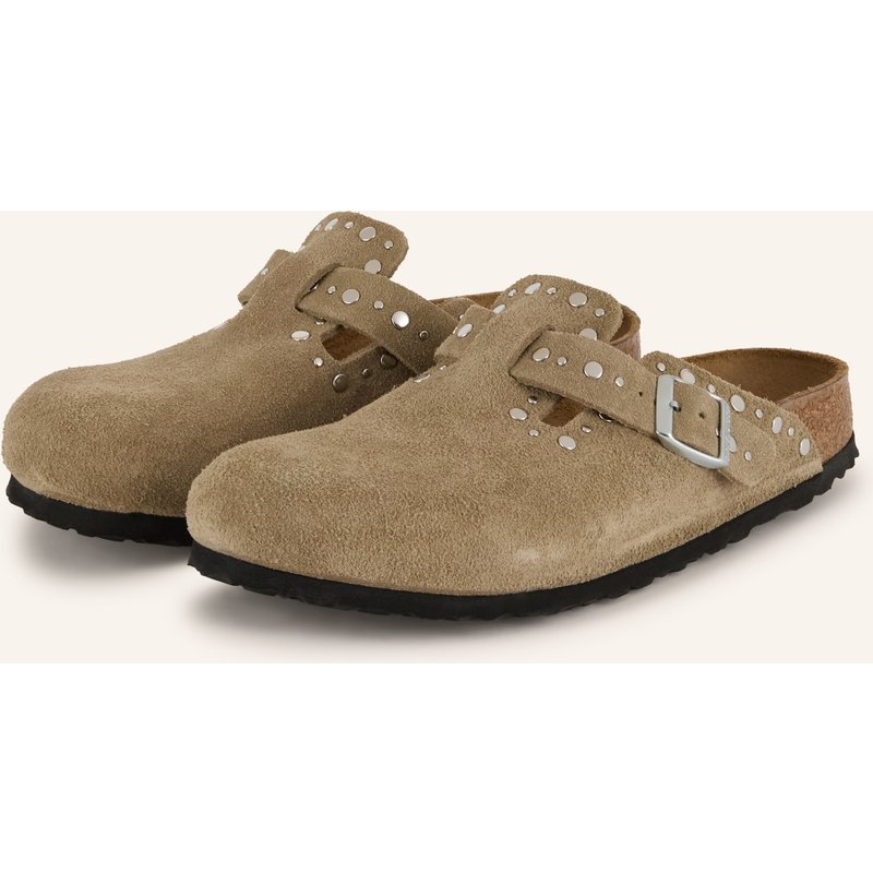Birkenstock Pantoletten Boston Rivet Mit Nieten beige