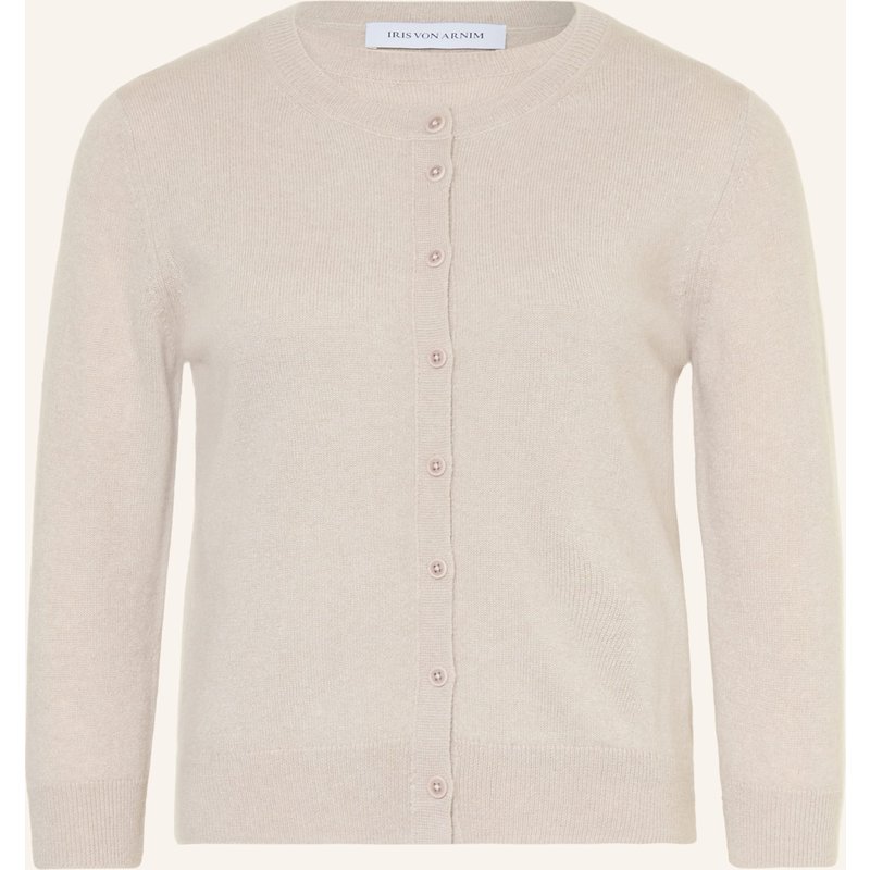 Iris Von Arnim Set Niara Twinset: Strickjacke Und Stricktop Mit Cashmere beige