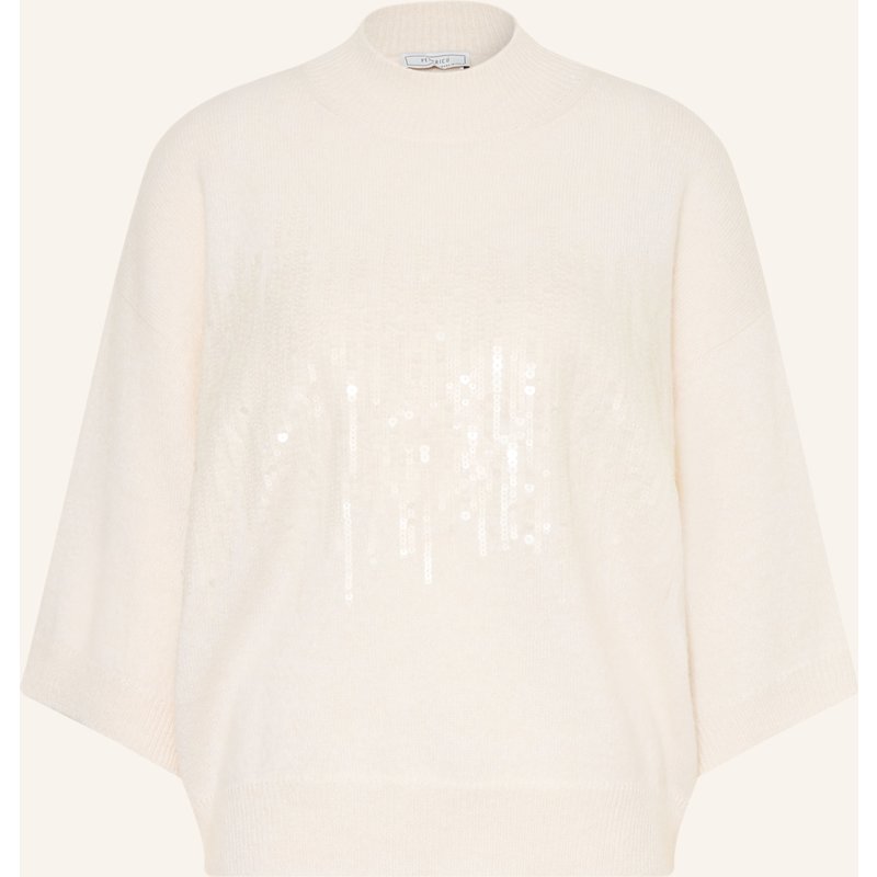 Peserico Pullover Mit 3/4-Arm Und Pailletten weiss