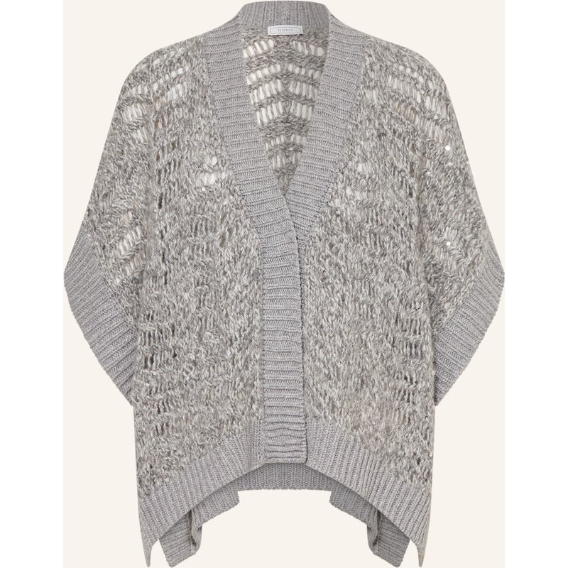 Peserico Cape Mit Alpaka Und Pailletten grau