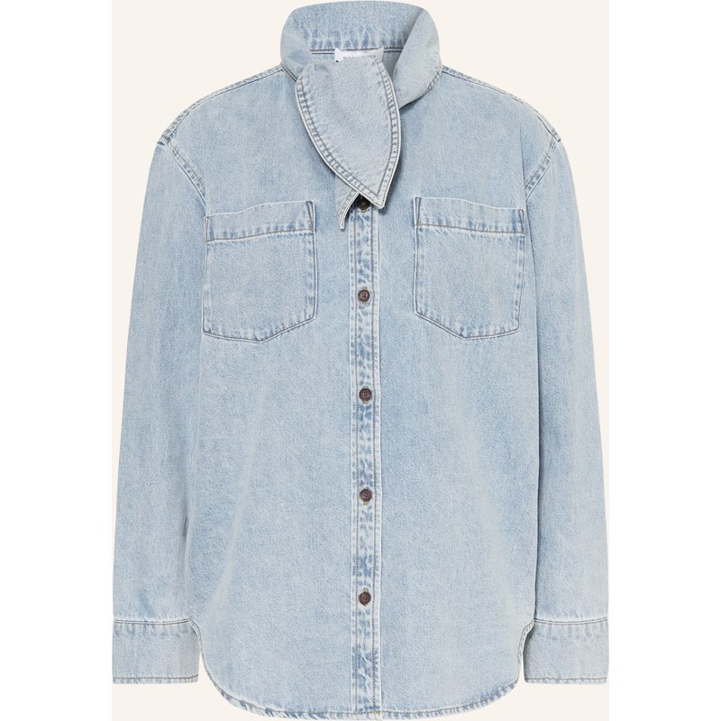 Mrs & Hugs Jeansbluse Mit Schluppe blau