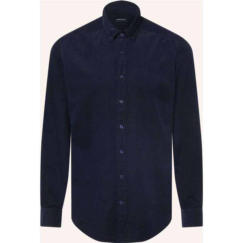 Strokesman's Cordhemd Slim Fit blau