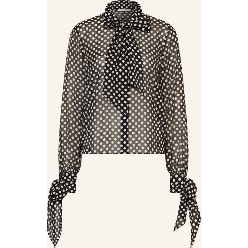 Frame Schluppenbluse The Polka Dot Nouvelle Blouse Aus Seide schwarz