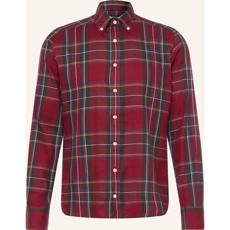 Strokesman's Flanellhemd Regular Fit rot