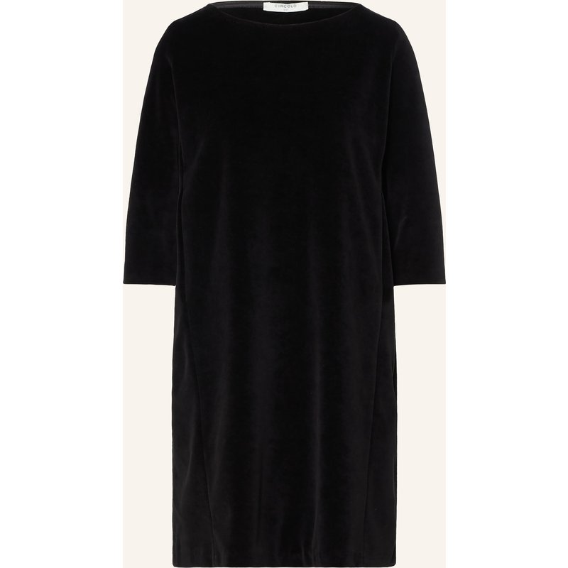 Circolo 1901 Samtkleid Mit 3/4-Arm schwarz