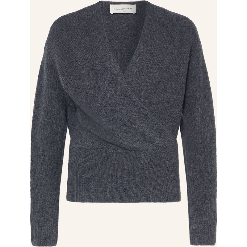 Msch Copenhagen Pullover Mschbondie Hope In Wickeloptik blau