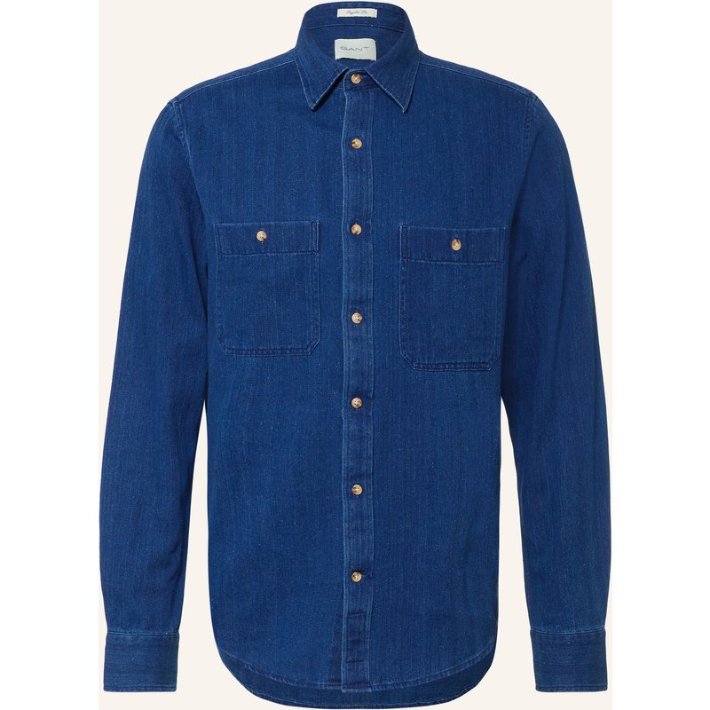 Gant Jeanshemd Regular Fit blau