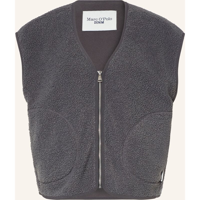 Marc O'polo Denim Teddyfell-Weste grau