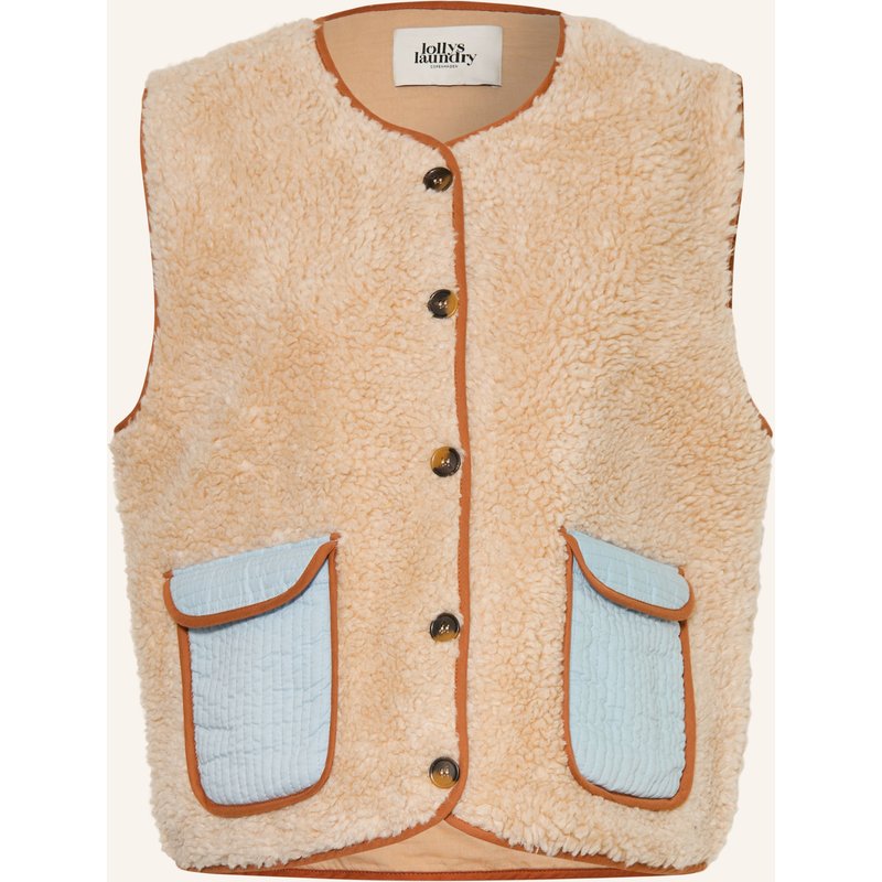 Lollys Laundry Kunstfell-Weste Jacell orange
