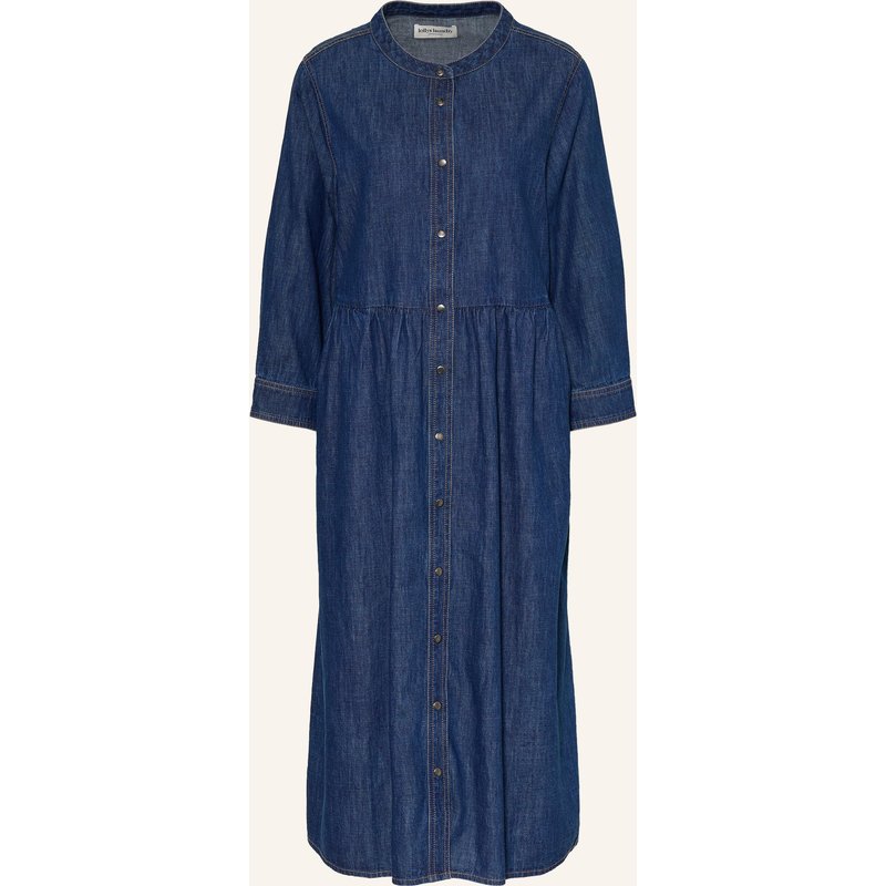 Lollys Laundry Kleid Aliyall In Jeansoptik Mit 3/4-Arm blau