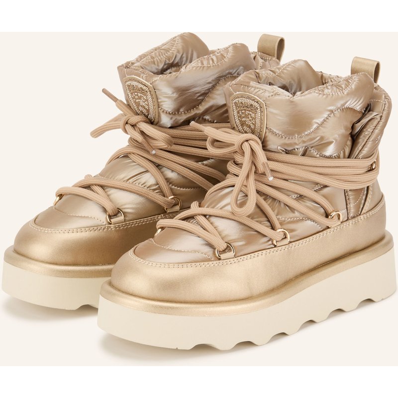 Blauer Schnürboots Doyle gold