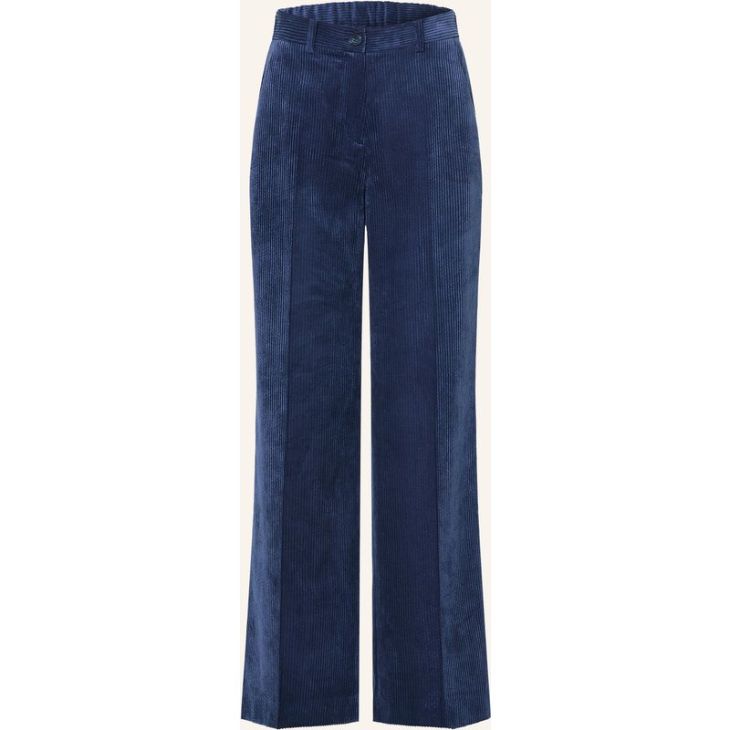 More & More Marlenehose Aus Cord blau