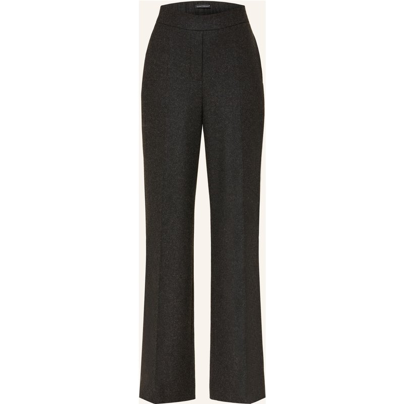 Luisa Cerano Marlenehose Aus Flanell grau