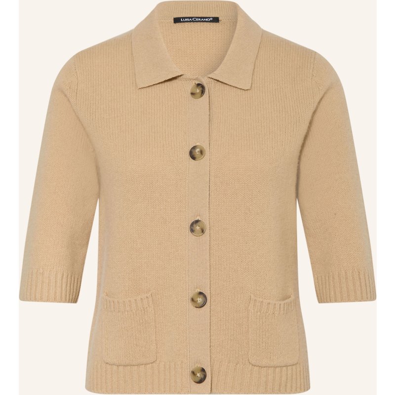 Luisa Cerano Strickjacke Mit 3/4-Arm braun