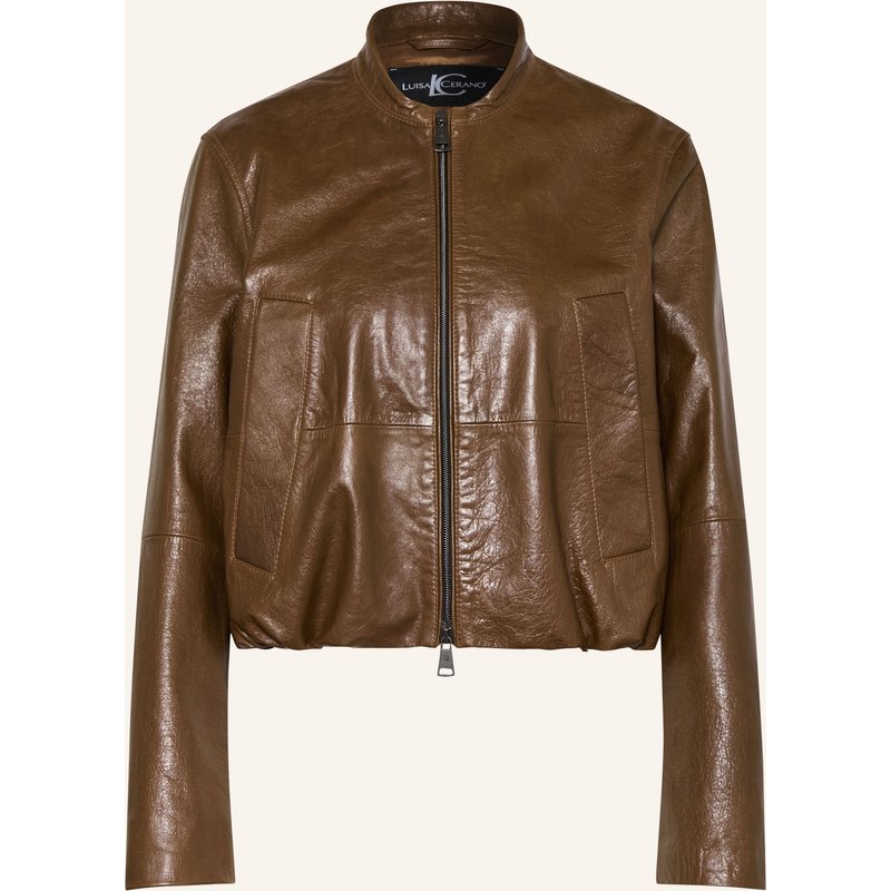 Luisa Cerano Lederjacke braun