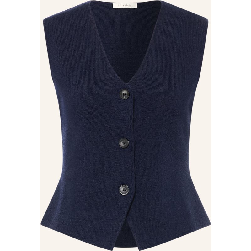 Lilienfels Strickweste Mit Cashmere blau