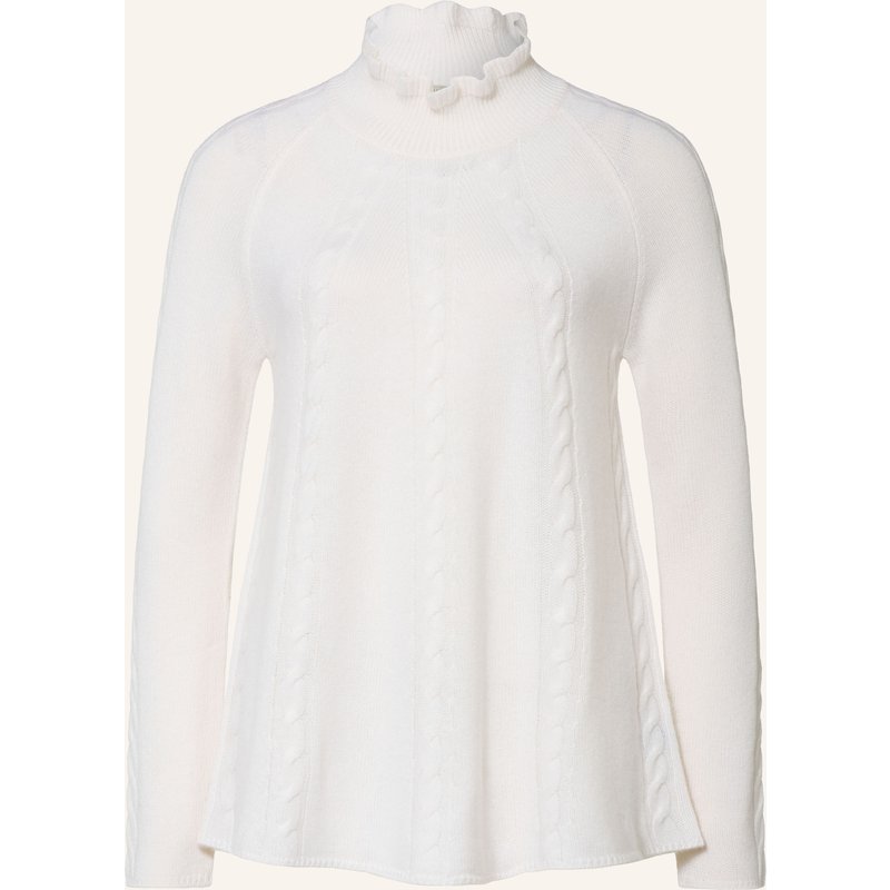 Lilienfels Pullover Mit Cashmere Und Rüschen weiss