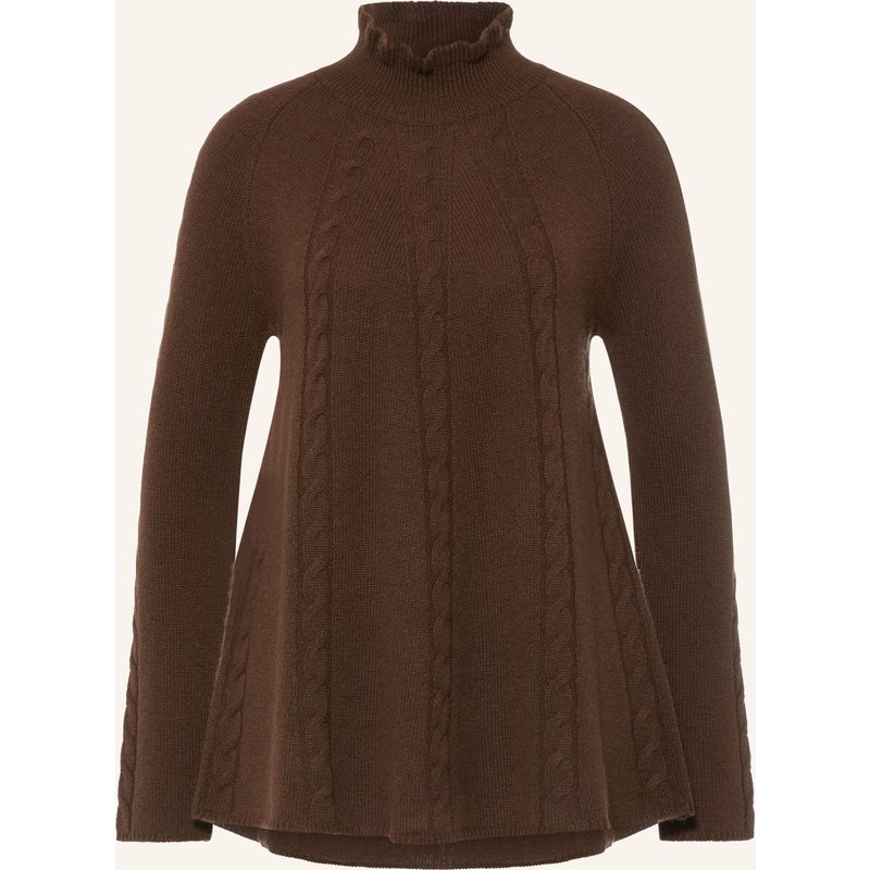 Lilienfels Pullover Mit Cashmere Und Rüschen braun
