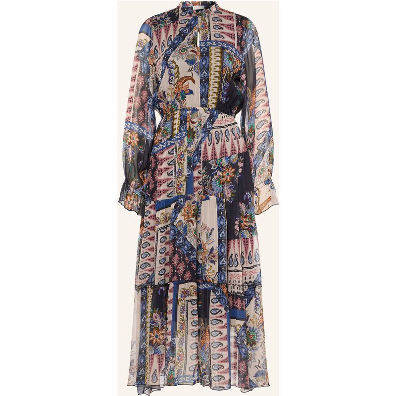 Milano Italy Kleid Mit Rüschen blau