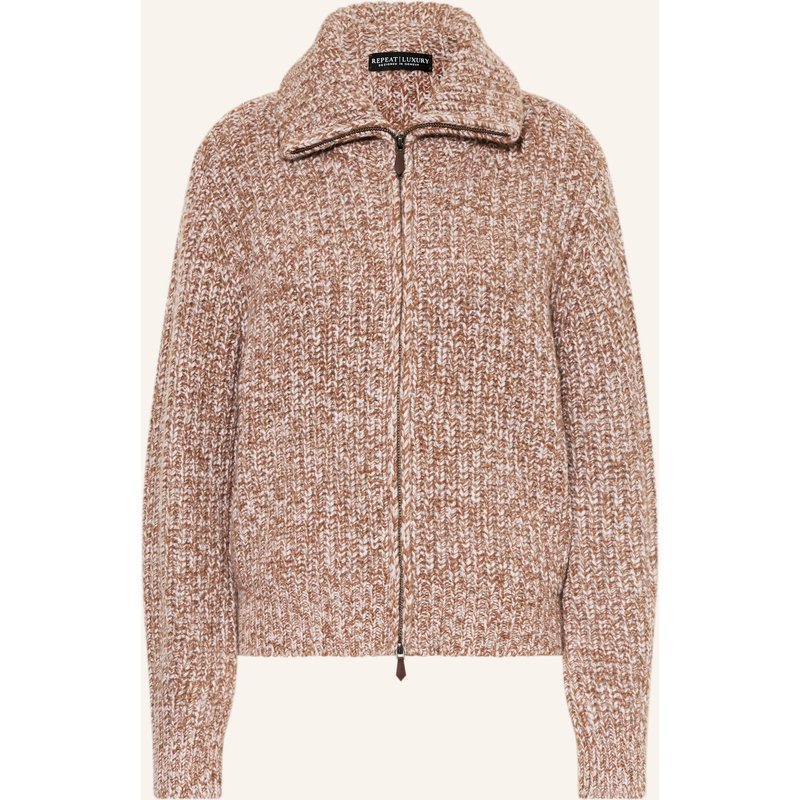 Repeat Strickjacke Mit Cashmere braun