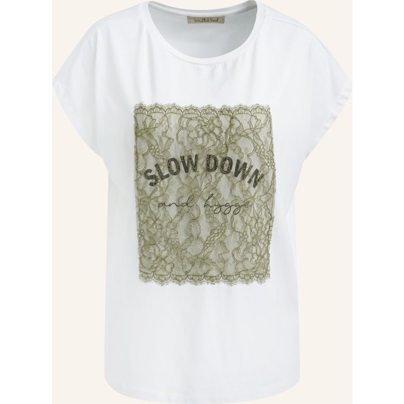 Smith & Soul T-Shirt Mit Spitze weiss