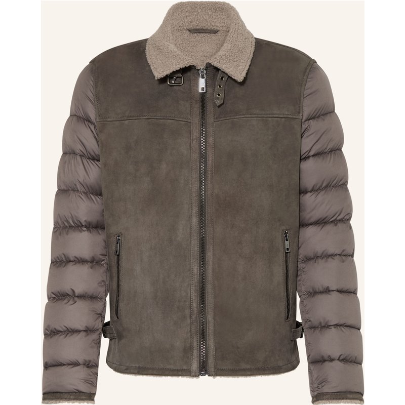Milestone Jacke Msdexter Im Materialmix grau