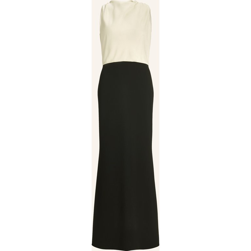 Swing Abendkleid Im Materialmix schwarz