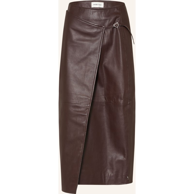Fabienne Chapot Wickelrock Sonny Aus Leder braun