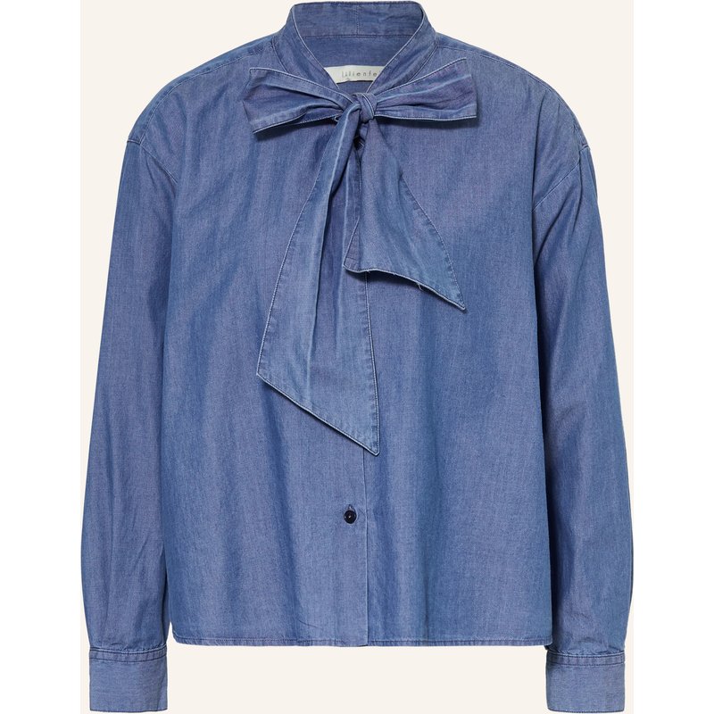 Lilienfels Schluppenbluse In Jeansoptik blau