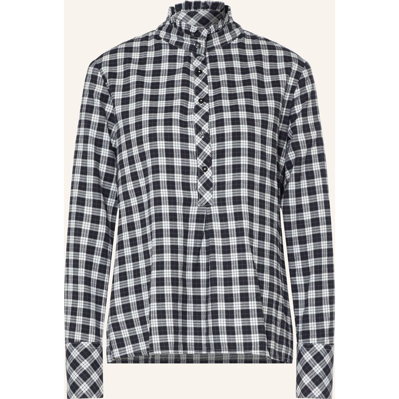 Lilienfels Blusenshirt Mit Rüschen schwarz