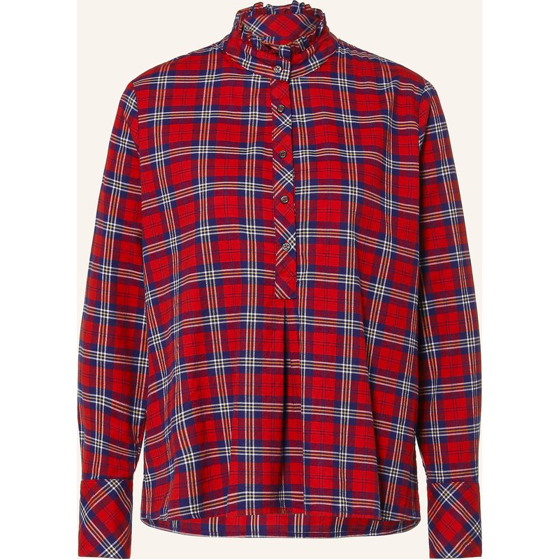 Lilienfels Blusenshirt Mit Rüschen rot