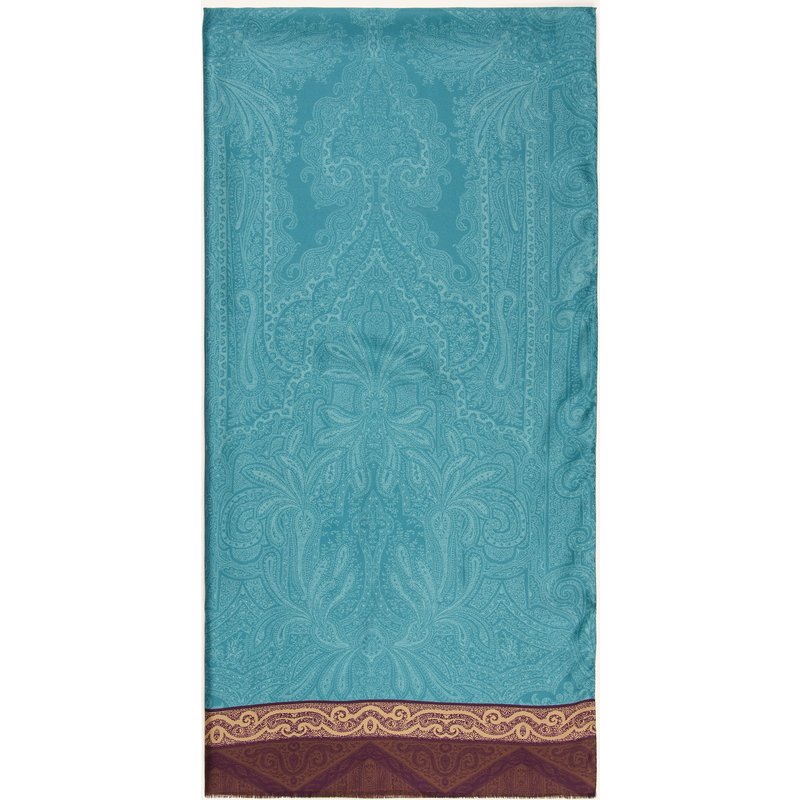 Barbieri Seidenschal blau