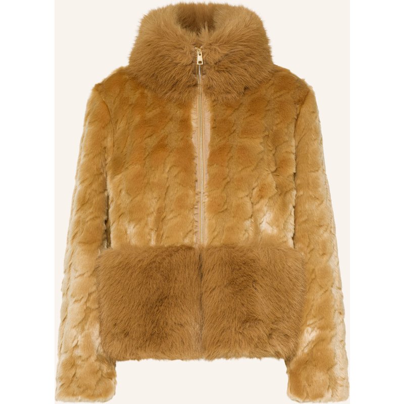 Marc Cain Kunstfell-Jacke braun