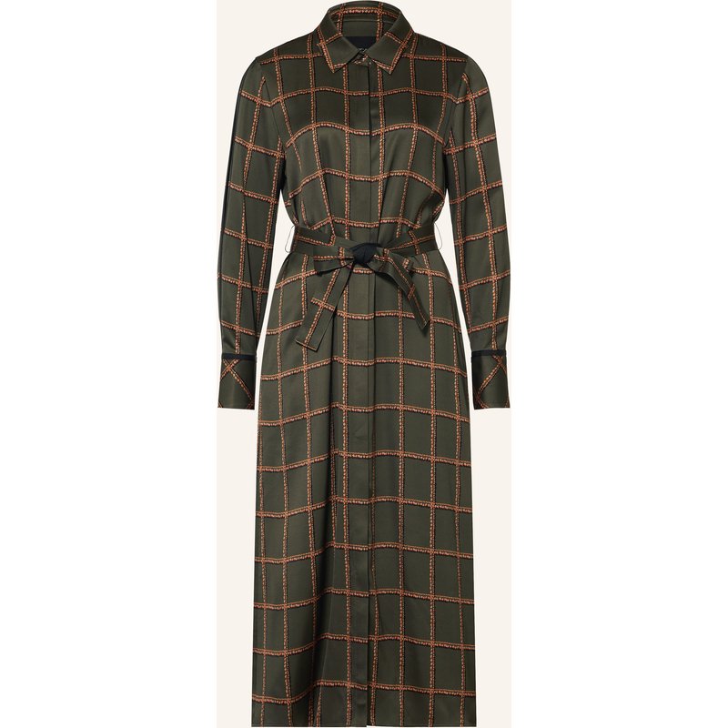 Marc Cain Hemdblusenkleid Aus Satin gruen