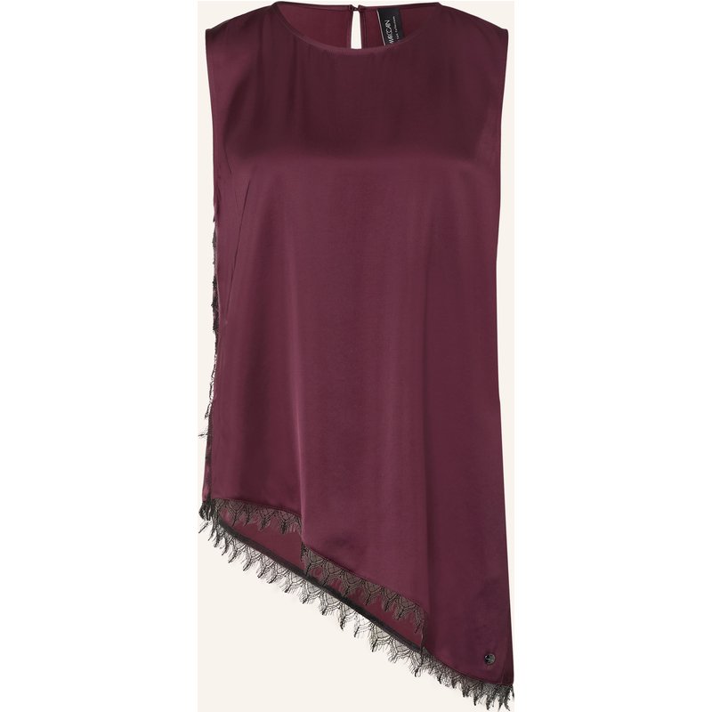 Marc Cain Satintop Mit Spitze rot