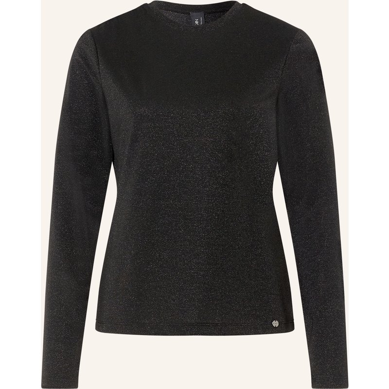 Marc Cain Longsleeve Mit Glitzergarn schwarz