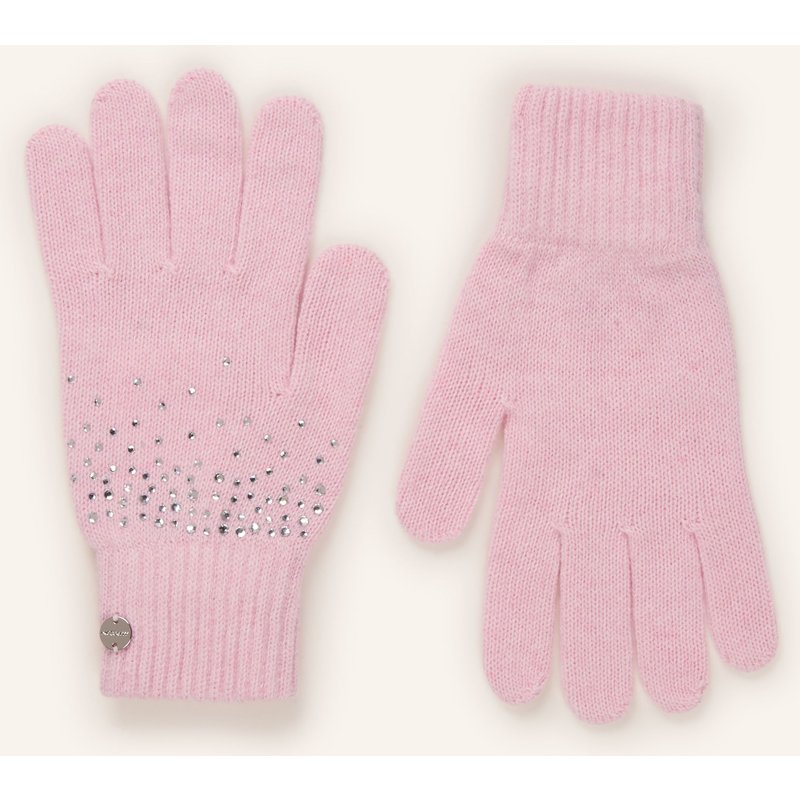 Marc Cain Handschuhe Mit Schmucksteinen rosa