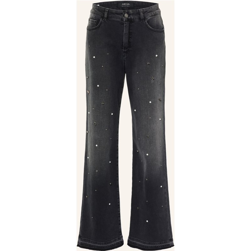 Marc Cain Wide Leg Jeans Wigan Mit Schmucksteinen Und Schmuckperlen beige