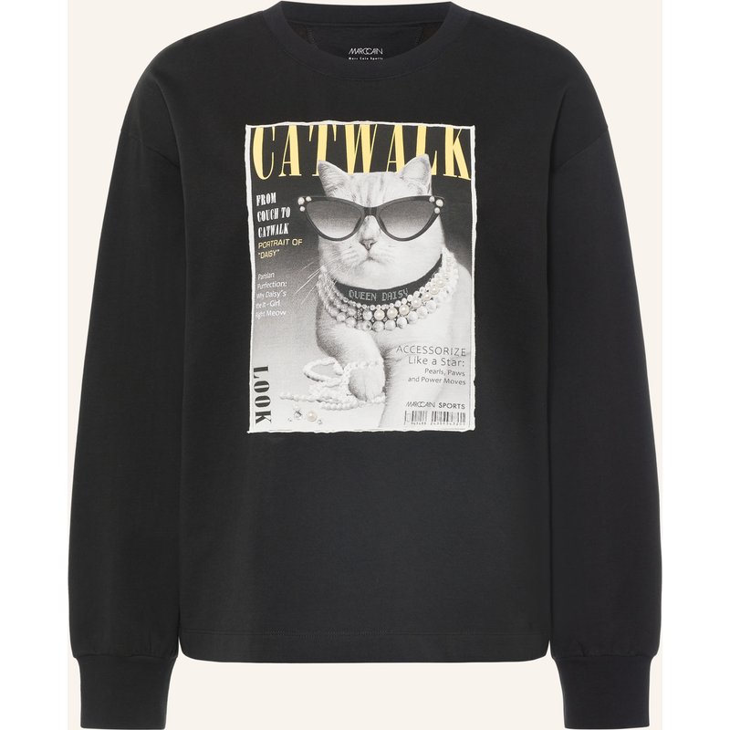 Marc Cain Sweatshirt Mit Schmuckperlen schwarz