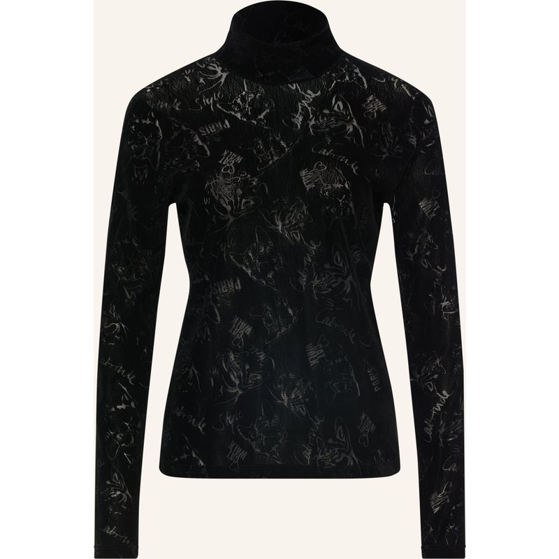 Marc Cain Longsleeve Aus Samt schwarz