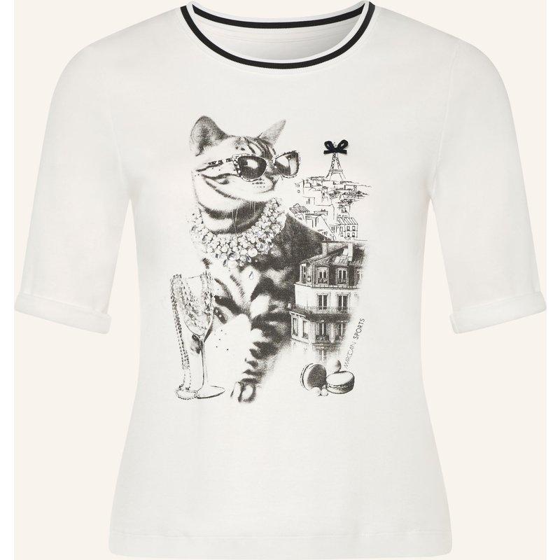 Marc Cain T-Shirt Mit Schmucksteinen weiss