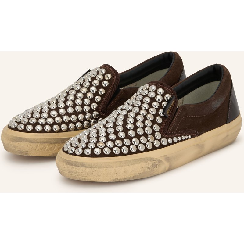 Golden Goose Slip-On-Sneaker Vce Mit Nieten braun