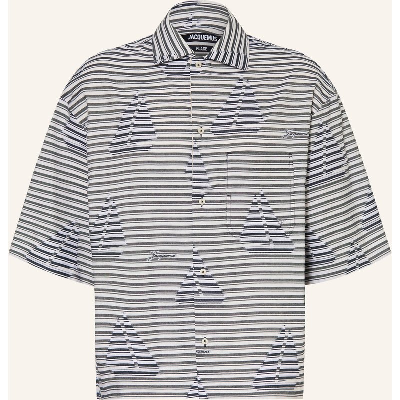 Jacquemus Kurzarm-Hemd La Chemise Plage Comfort Fit blau