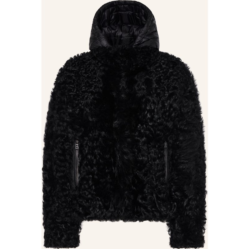 Bogner Lederjacke Liz-L Mit Abnehmbarer Kapuze schwarz