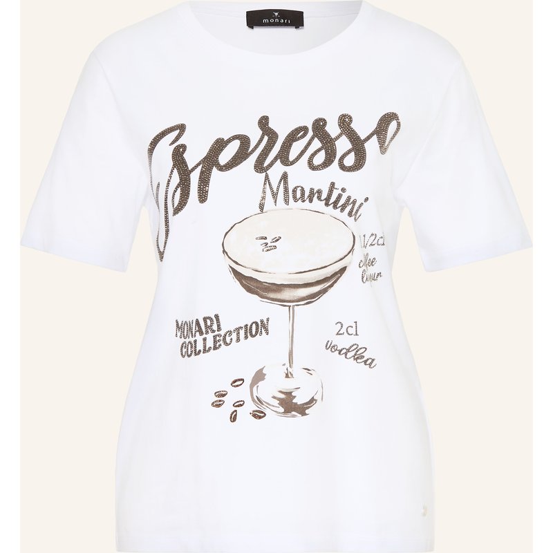 Monari T-Shirt Mit Schmucksteinen weiss