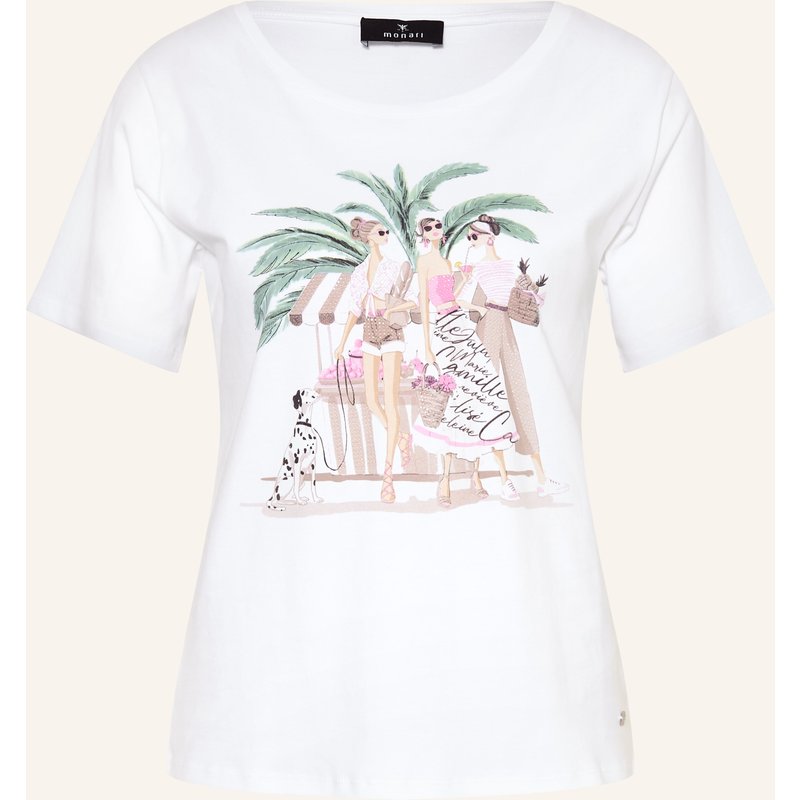 Monari T-Shirt Mit Schmucksteinen beige