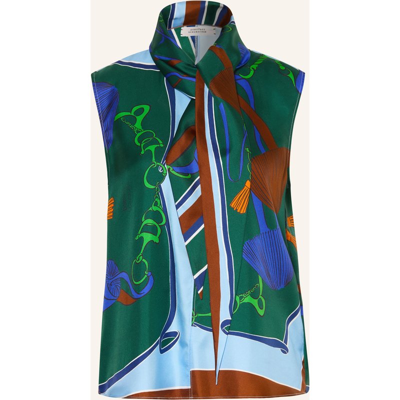 Dorothee Schumacher Schluppentop Cosmic Funghi Aus Seide gruen